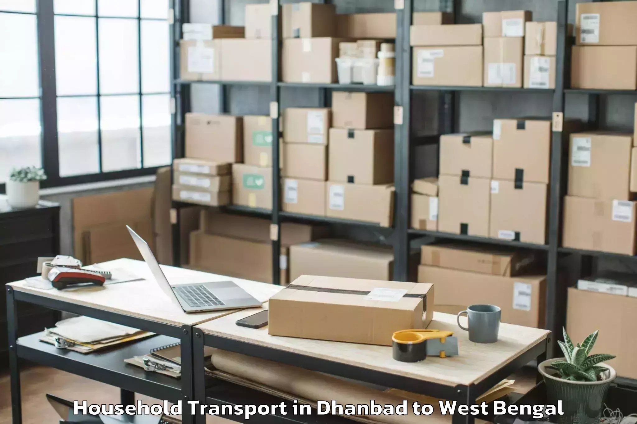 Top Dhanbad to Samsi Household Transport Available